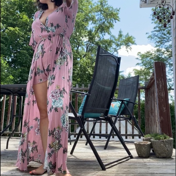 Band of Gypsies // Floral Romper & Train - Picture 2 of 13